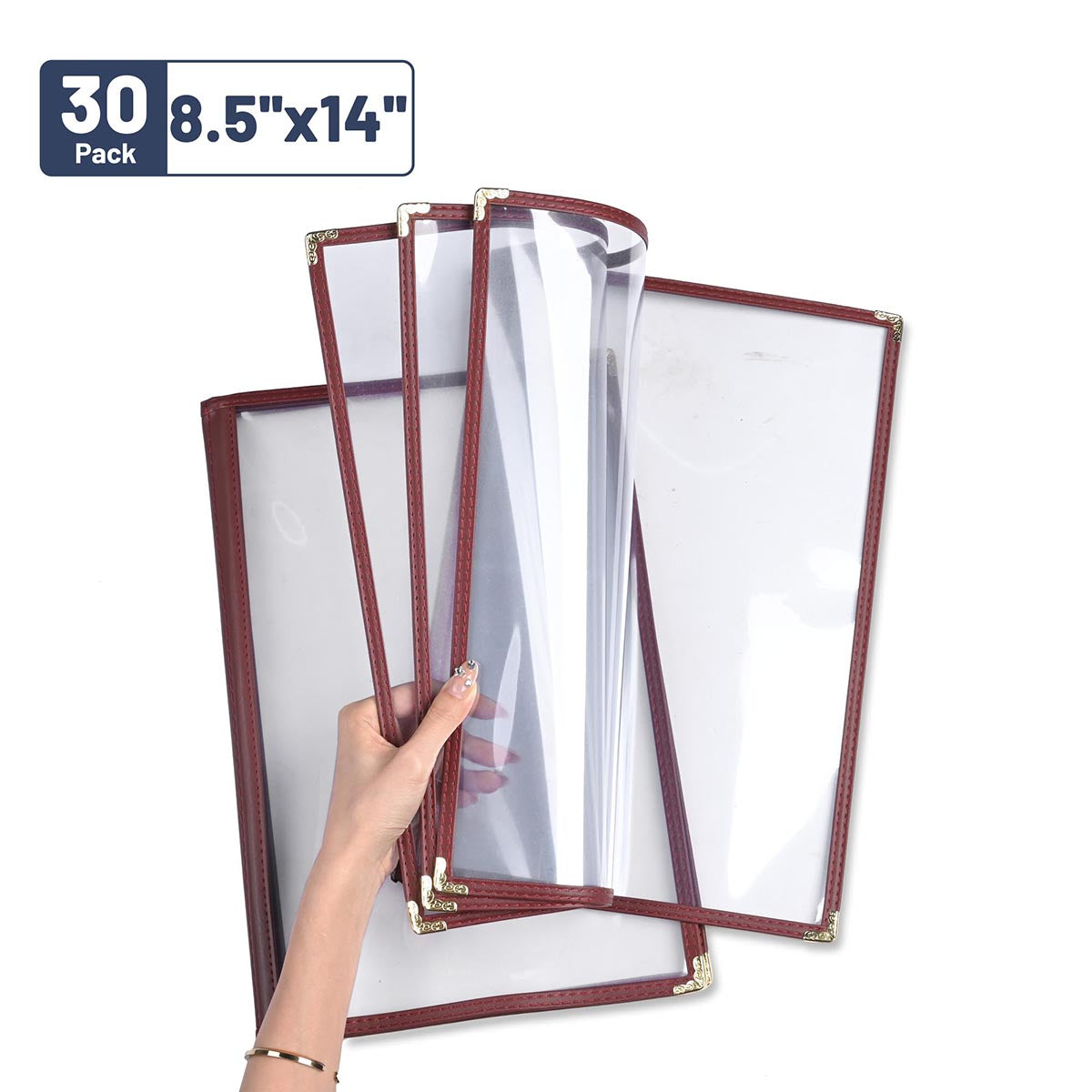 Yescom 30x Menu Covers Cafe Restaurant Red 8.5x14
