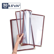 Yescom 30x Menu Covers Cafe Restaurant Red 8.5x14, Book Style 8-View Image