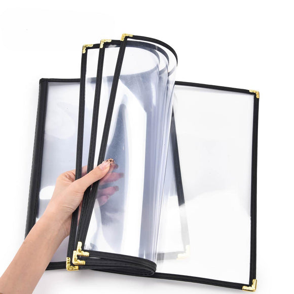 Yescom 8.5x14 Menu Covers Cafe Restaurant Black Image