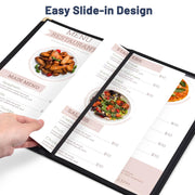 Yescom 8.5x14 Menu Covers Cafe Restaurant Black Image