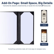 Yescom 8.5x11 PU Leather Menu Covers Set(5) Image