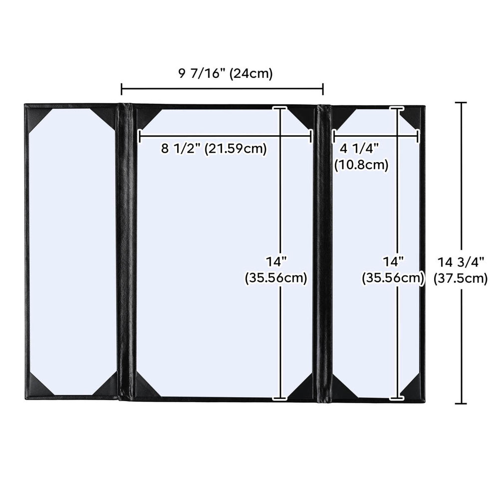 Yescom 8.5x14 PU Leather Menu Covers Set(5) Image