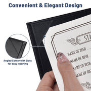 Yescom Personalized Menu Covers PU Leather Wine Menu Cover 4.25x11 Image
