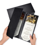 Yescom 4.25x11 PU Leather Bar Wine Menu Covers Set(5), Tri-fold 3-View Image
