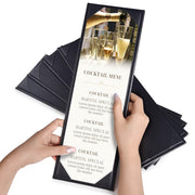 Yescom 4.25x14 PU Leather Bar Wine Menu Covers Set(5), Single-View Image