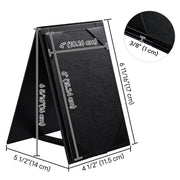 Yescom Table Tents Double Sided Cards Holder PU Leather Image