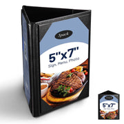 Yescom 3-Sided Table Tent Bar Cafe Cards Holder PU Leather, 5x7in 5ct/pk Image