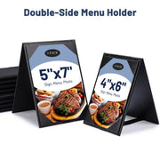 Yescom Table Tents Double Sided Cards Holder PU Leather Image