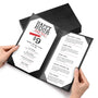 Yescom 4.25x11 PU Leather Bar Wine Menu Covers Set(5), 5x9in Book Style 2-View Image