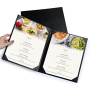 Yescom Personalized Menu Covers - 8.5x11 PU Leather Custom Printed & Color, 2-View(5ct.) Image