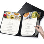 Yescom Personalized Menu Covers - 8.5x11 PU Leather Custom Printed & Color, 4-View(5ct.) Image