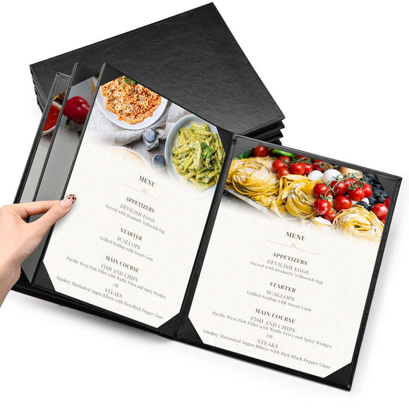 Yescom 8.5x11 PU Leather Menu Covers Set(5) Image