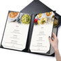 Yescom 8.5x14 PU Leather Menu Covers Set(5), Book Style 4-View Image