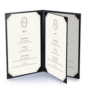 Yescom Personalized Menu Covers - 8.5x14 PU Leather Custom Printed & Color, 4-View(5ct.) Image