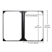 Yescom 8.5x14 PU Leather Menu Covers Set(5) Image