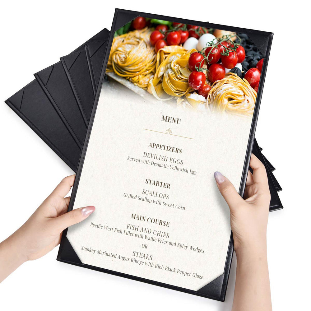Yescom 8.5x14 PU Leather Menu Covers Set(5), Single-View Image