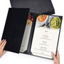 Yescom 8.5x14 PU Leather Menu Covers Set(5), Tri-fold 3-View Image