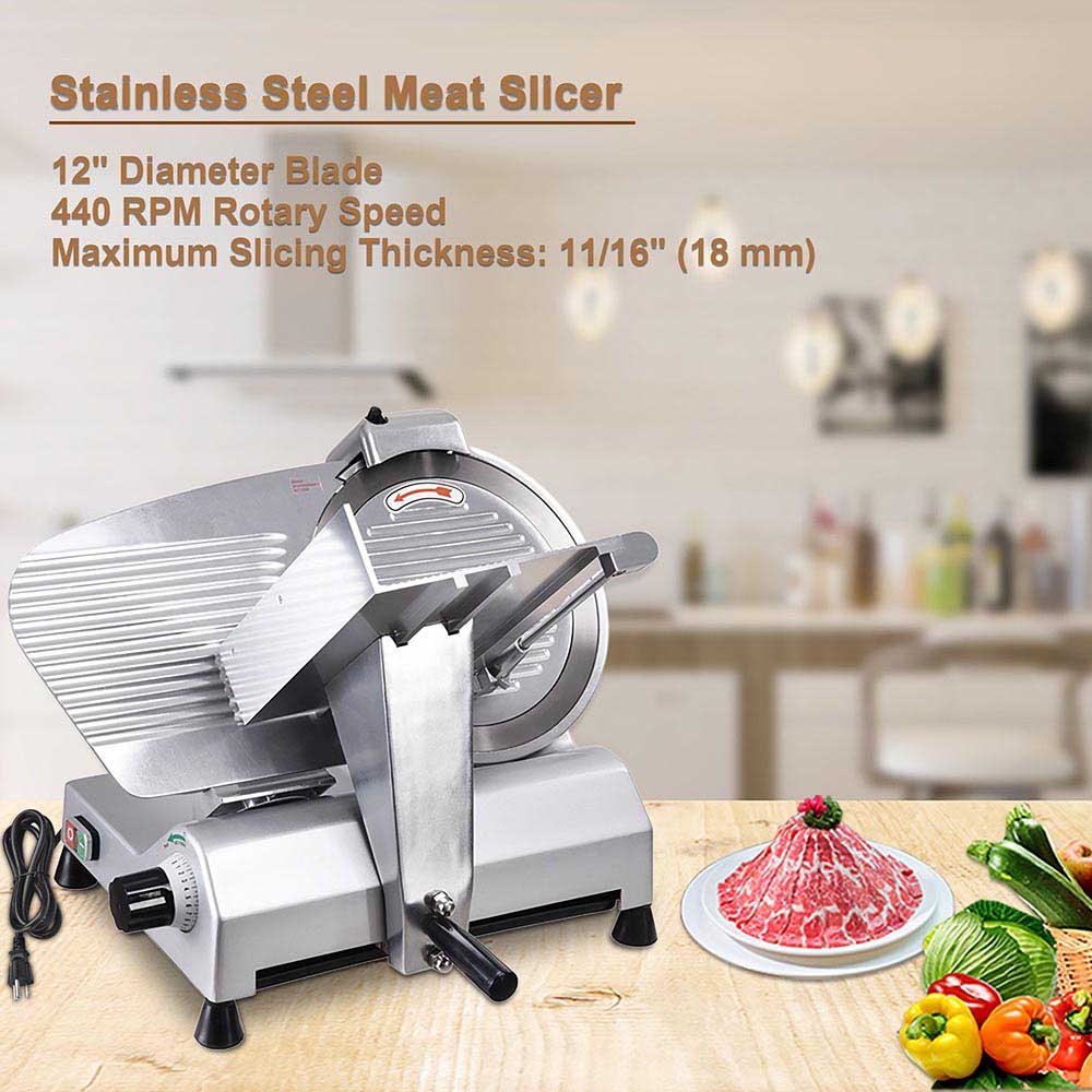 Yescom 12" Heavy Duty Meat Slicer Professional Food Slicer Image