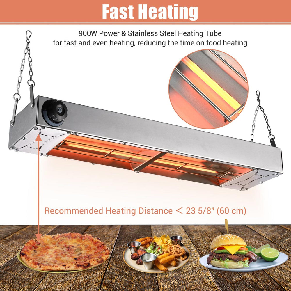 Yescom Food Warmer Overhead Heater 24 in. 900W Image