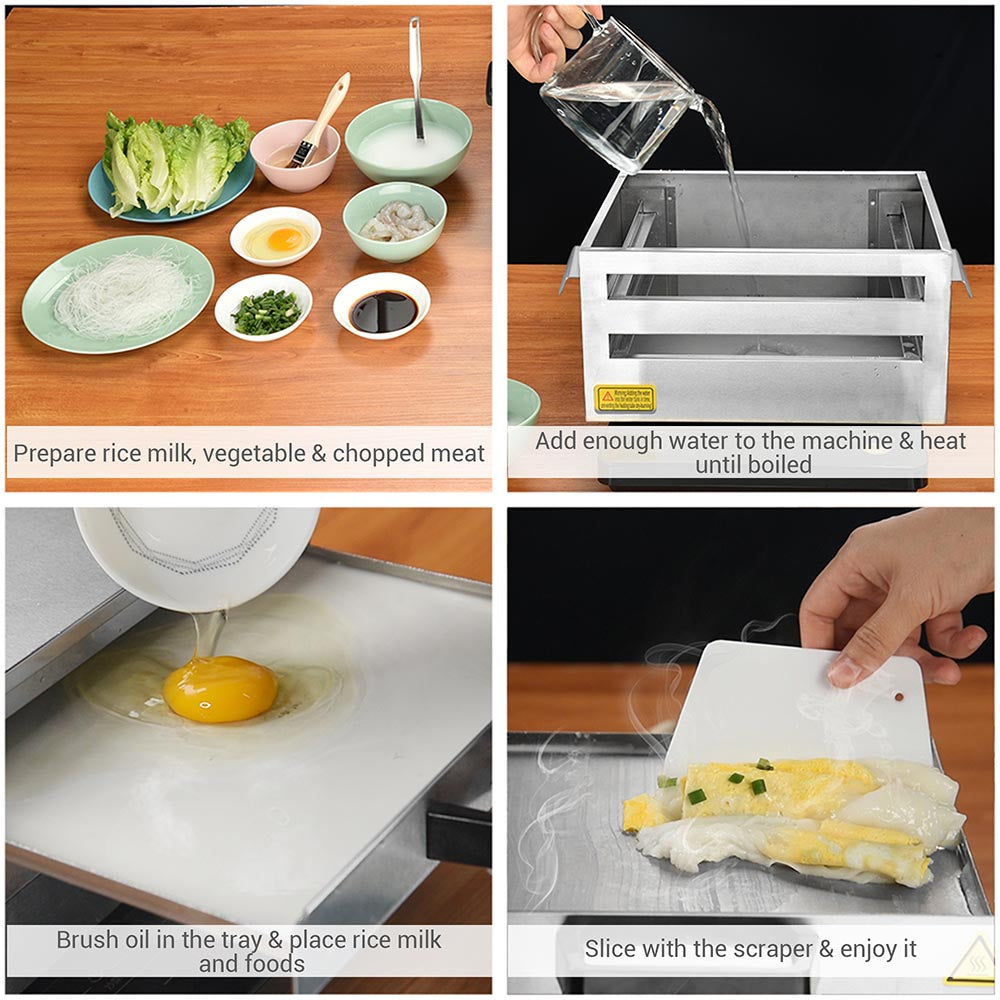 Yescom Rice Roll Steamer 2-Layer Stainless Steel +3 Trays Image