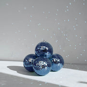 Yescom Blue Mirror Ball for Awards Night Summer Event, 7in 4ct. Image