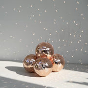 Yescom 7 Inch Mirror Ball for Wedding Centerpiece Party Decor, Rose Gold Image