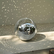Yescom Silver Mirror Ball for 70s/80s Disco Parties Fashion Runway, 12in 1ct. Image