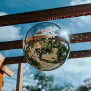 Yescom Silver Mirror Ball for 70s/80s Disco Parties Fashion Runway, 16in 1ct. Image