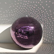Yescom Purple Mirror Ball for Mardi Gras Awards Ceremonies, 20in 1ct. Image