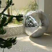 Yescom Silver Mirror Ball for 70s/80s Disco Parties Fashion Runway, 24in 1ct. Image