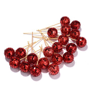 Yescom 20x Small Mirror Disco Balls Party Decortion, Red Image