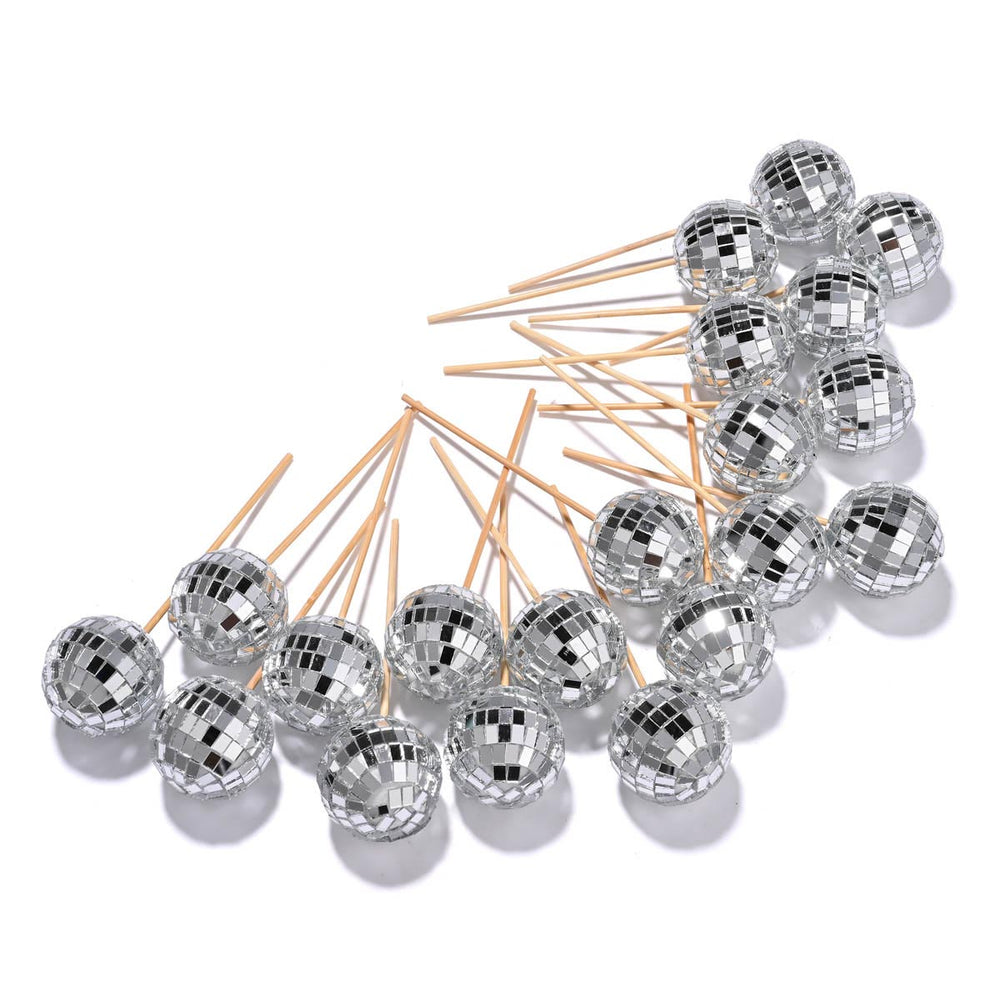 Yescom 20x Small Mirror Disco Balls Party Decortion, Silver Image