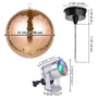Yescom Shiny Disco Ball with Motor, RGB Light Event Party Decor, 12in Rose Gold Image
