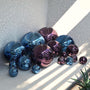 Yescom 16PCS Large Mirror Balls - 5 Assorted Sizes Up to 24", Purple + Blue Image