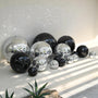 Yescom 16PCS Large Mirror Balls - 5 Assorted Sizes Up to 24", Black + Silver Image