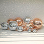 Yescom 16PCS Large Mirror Balls - 5 Assorted Sizes Up to 24", Silver + Rose Gold Image