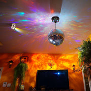 Yescom Shiny Disco Ball with Motor, RGB Light Home Party(12", 16" Opts) Image