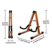 Yescom Stage Guitar Bass Stand Folding Display Rack, 1-Space Wood Image