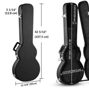 Yescom Lockable Electric Guitar Hard-Shell Case Les Paul Style Wood Image