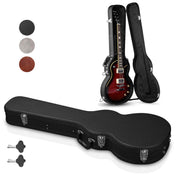 Yescom Lockable Electric Guitar Hard-Shell Case Les Paul Style Wood Image