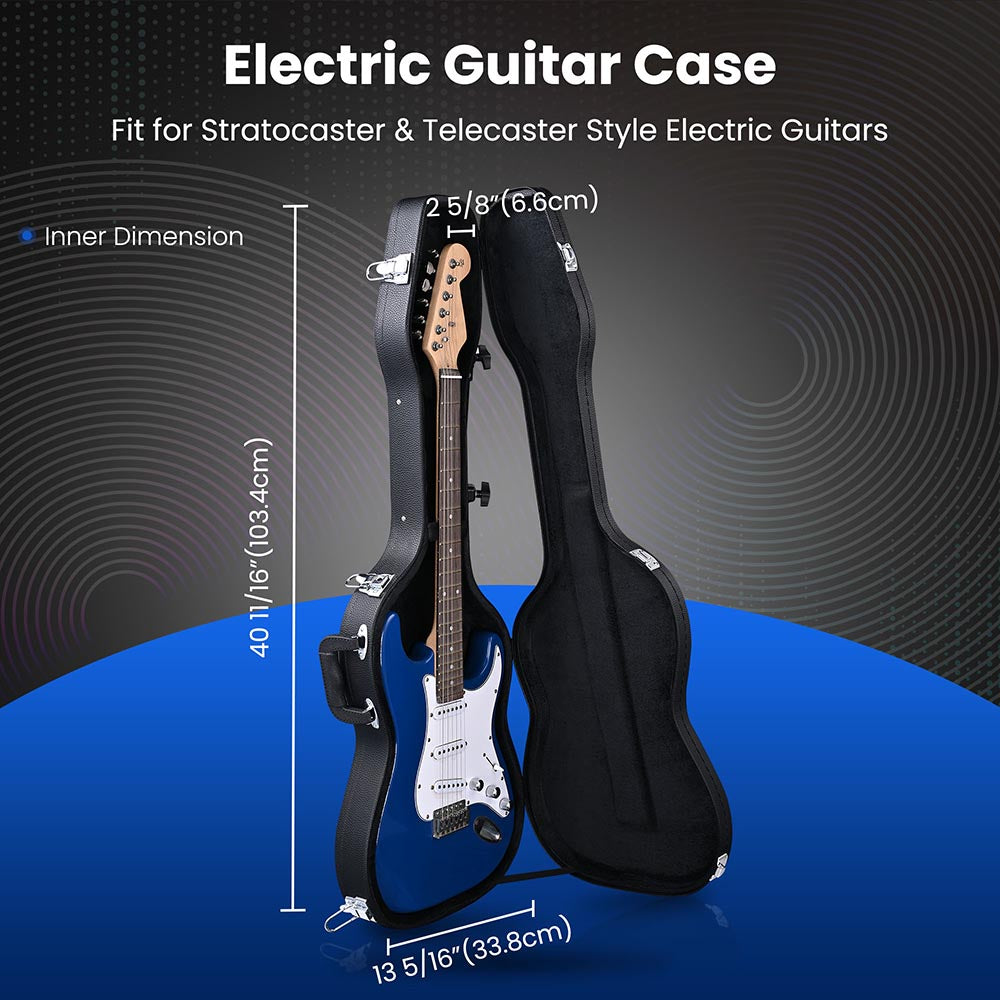 Yescom Lockable Electric Guitar Hard-Shell Case Stratocaster Image
