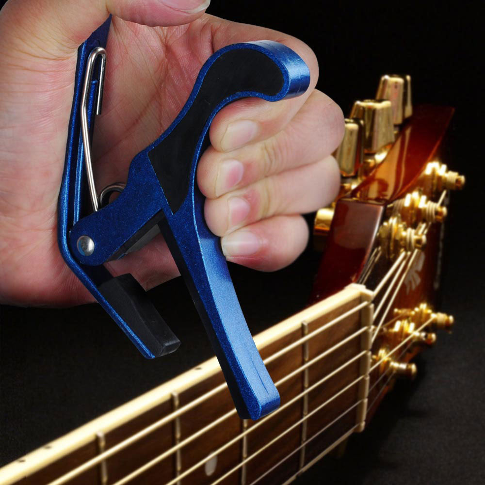 Yescom Trigger Guitar Capo for Electric Acoustic guitars Color Opt, Dark Blue Image
