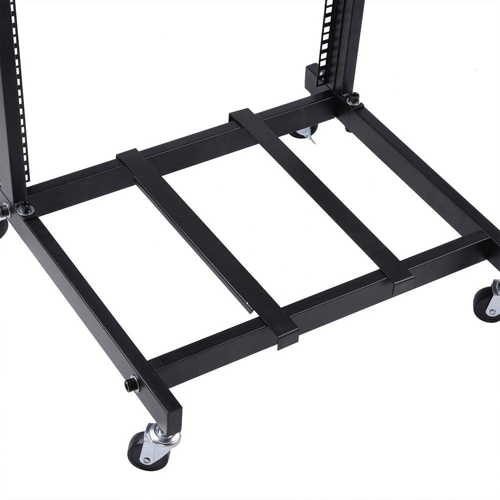 Yescom 19in 16U Stage Rolling Audio Mixer Stand Rack Cart w/ 4 Poles ...
