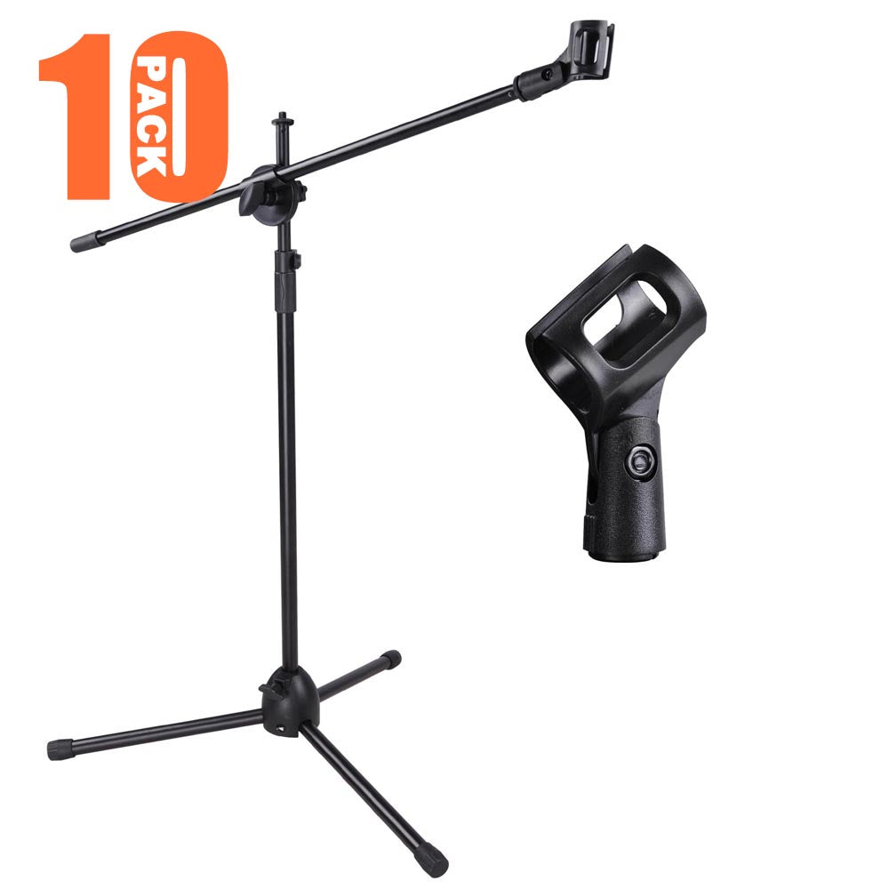 Yescom Microphone Boom Stand and Adjustable Tripod, 10ct/pack Image