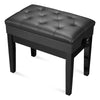 Yescom Piano Bench Leather Seat Adjustable-Height w/ Storage