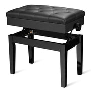 Yescom Piano Bench Leather Seat Adjustable-Height w/ Storage Image