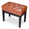 Yescom Piano Bench Leather Seat Adjustable-Height w/ Storage