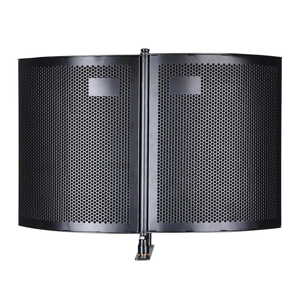 Yescom Microphone Studio Isolation Shield Sound Isolator Filter 2-Panel Image