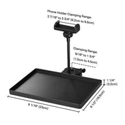 Yescom Flat Tray Holds 9/16" to 1 3/4" Poles with Phone Holder Image