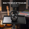 Yescom Flat Tray Holds 9/16" to 1 3/4" Poles with Phone Holder